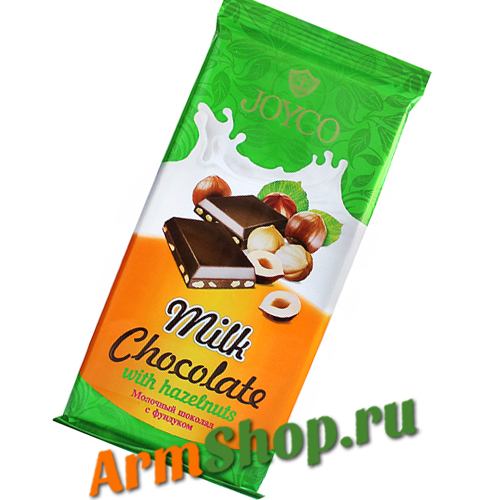 Шоколадная плитка JOYCO Молочный с фундуком, 90 г. Grand Candy
