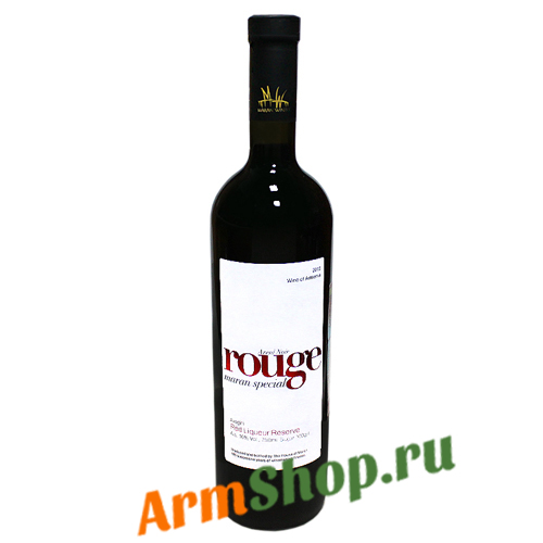 Вино Коллекционное "Rouge" Ликерное Красное полудесертное 0,75л 16% 2010 Маран