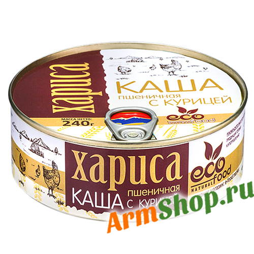 Хариса. Каша пшеничная с курицей 240 гр "ЭКО ФУД"