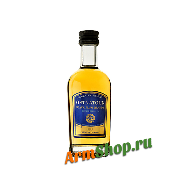 Бренди миньён ГЕТНАТУН черносливовый, двойной дестилляции 0,05 л 47% п/у/ Getnatoun