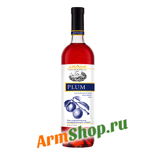 Вино "Араме" Фруктовое Чернослив Красное полусладкое 0,75л 11,5%
