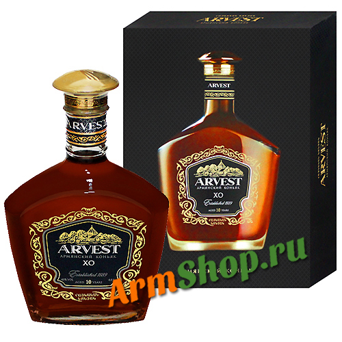 Коньяк Arvest XO. 10 лет 0,5 л 40% в п/у Арегак КЗ 