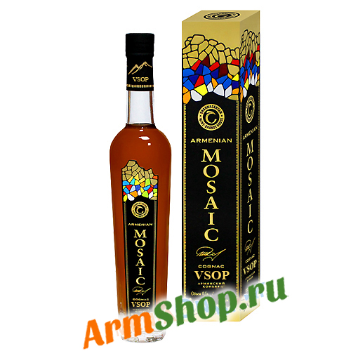 Коньяк Коллекция АРМЯНСКАЯ МОЗАИКА 0,5л 40% 5 лет выдержки в п/у "Шахназарян ВКД"