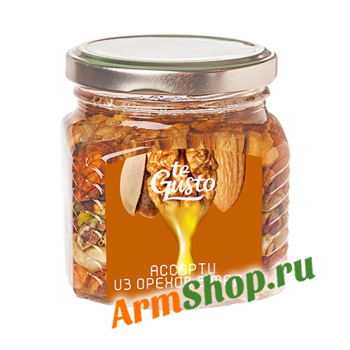 Грецкий орех и сухофрукты в меду 300 гр "te Gusto"