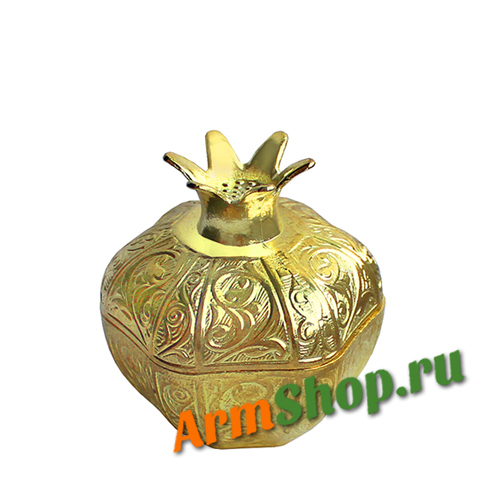 Шкатулка Гранат маленькая, бронзового цвета