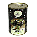 Маслины крупные черные с косточкой 400 ж/б гр AMADO
