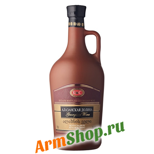 Вино ординарное полусладкое красное "Алазанская Долина" 0,75л, 10-12% "Kindzmarauli LTD"
