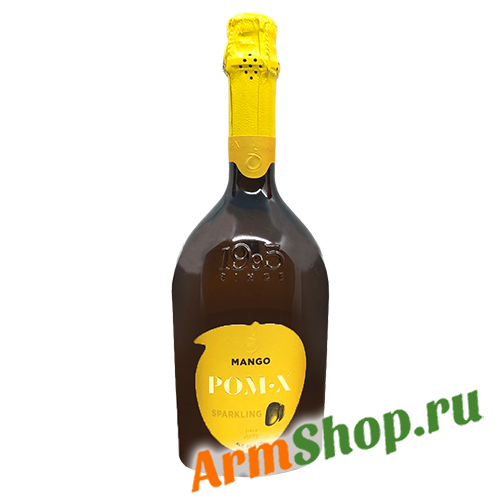 Полусладкий Газированный напиток «ПОМ-ИКС Манго» 0,75л, 8 %, «Прошянский КЗ»