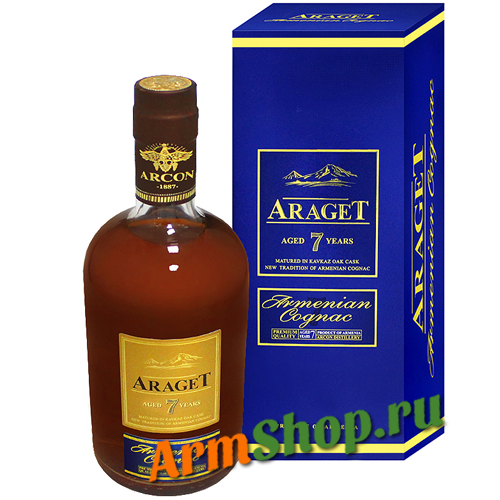 Коньяк ARAGET 7 лет выдержки 0,5л 40%, АРКОН