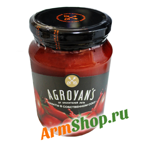 Томаты в собственном соку "Agroyan's" 730гр "ЭКО АГРО" 