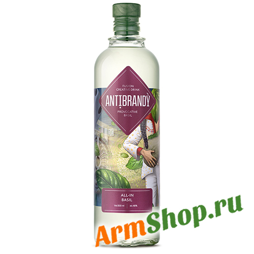 Спиртной Напиток "Антибренди" дерзкий Базилик 0.5л 40% ООО "Арегак" КЗ