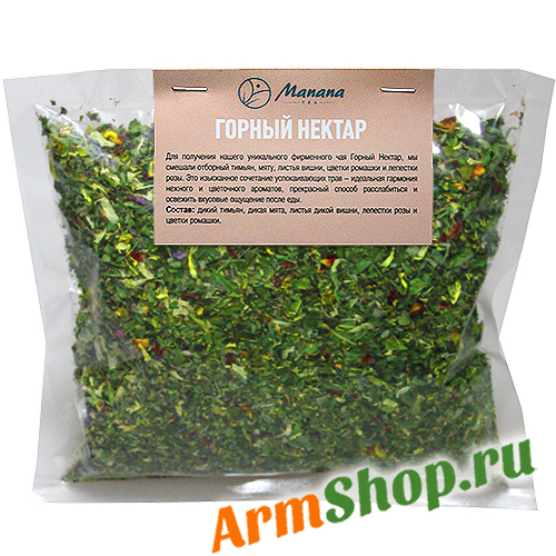 Чай органик травяной "Горный Нектар" Фасовка 100 гр "MANANA"