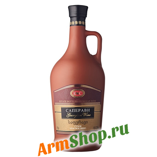 Вино сортовое сухое красное "Саперави" 0,75л, 10,5-12,5% "Kindzmarauli LTD"