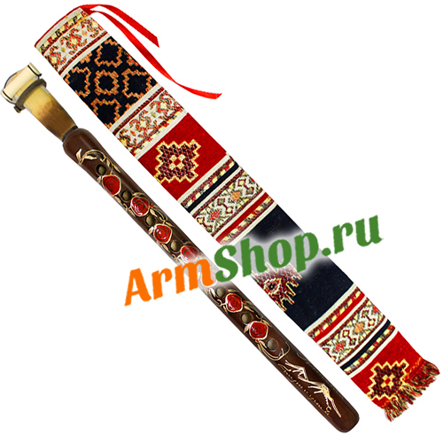 Дудук профессиональный резной "Розы" в этно чехле