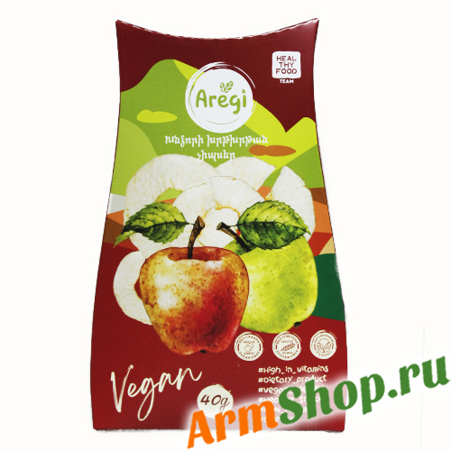 Чипсы яблочные 40 гр "Ареги"