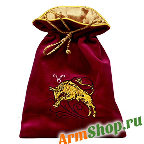 ПОДАРОЧНЫЙ МЕШОЧЕК СО ЗНАКОМ ЗОДИАКА (ТЕЛЕЦ)