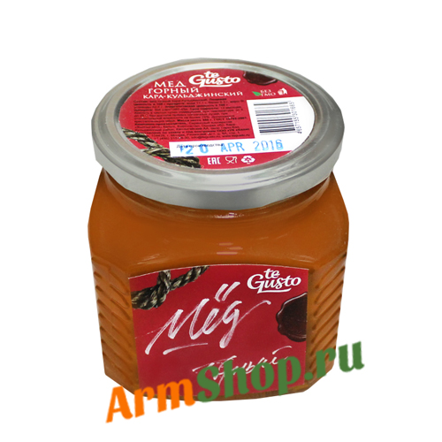 Мед натуральный горный Кара-кульджинский 350 гр "te Gusto"